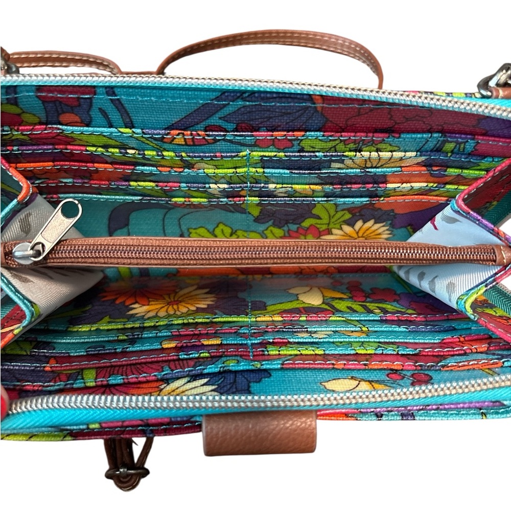 SAKROOTS Wrist Wallet, Shoulder Strap/Wrist Strap. Bold Floral Colors, NWOT - Picture 3 of 7